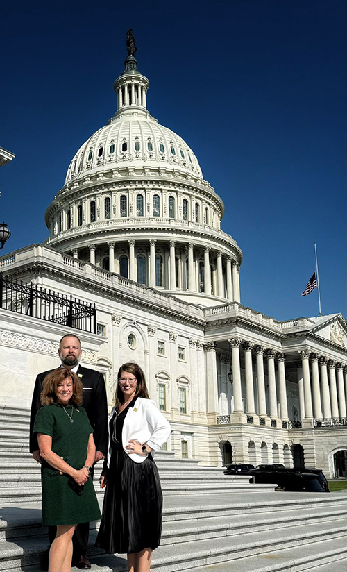 Lori Wightman, Bothwell CEO, Sedalia Mayor Dawson and Dr. Misty Todd pose on the U.S. Capitol steps during their visit to Washington, D.C. for the Missouri Hospital Association’s annual rural advocacy trip on Sept. 9-10.