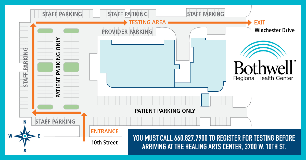 Drivethrough Covid testing at Bothwell Healing Arts Center News